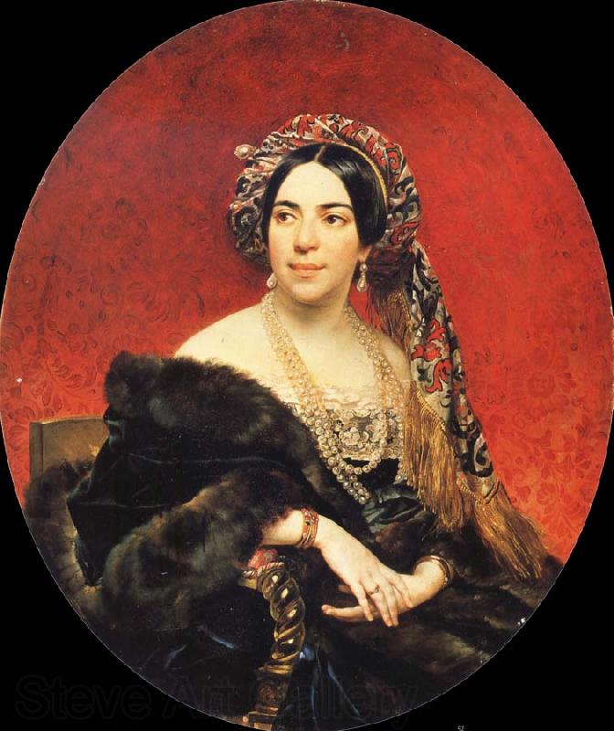 Karl Briullov Portrait of Princess Maria Volkonskaya